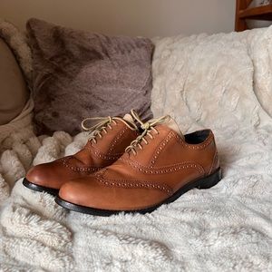 Cole Haan light brown brogue oxford shoes